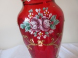 Bohemian Ruby Red Vase