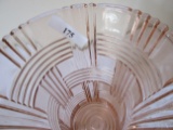 Pink depression glass Queen Mary pattern vase