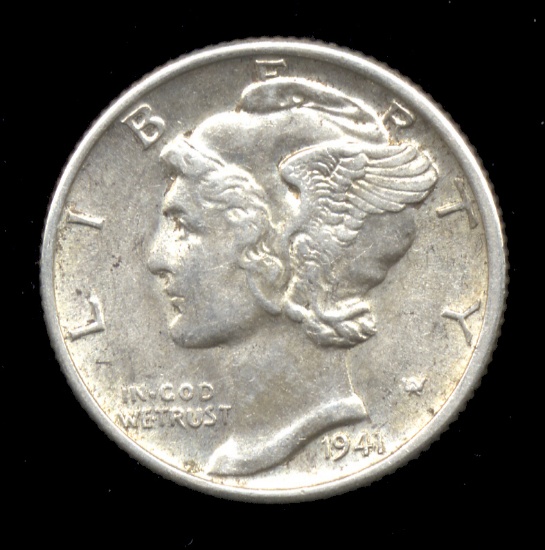 1941-D ... AU / UNC ... Mercury Dime