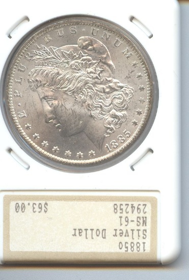 1885-O MORGAN SILVER DOLLAR