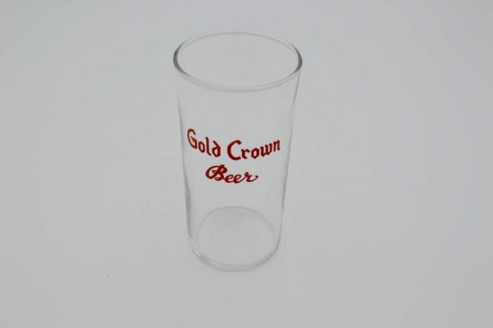 Gold Crown Beer Sample Glass