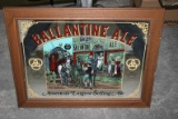 Framed Ballantine Ale Mirror