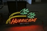 Vintage Neon Lighted Hurricane Malt Liquor Sign