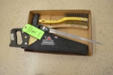 Lot: Handsaws & Wire Brushes