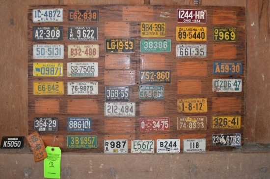 Lot: (37) Vintage Bicycle License Plates