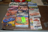 Lot: (13) Vintage Model Truck Kits & Large Box of 