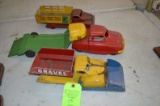 Lot: (3) Vintage Painted Steel Toy Trucks