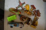 Lot: (9) Vintage Wind-Up Steel Toys