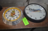 Lot: (2) Battery Wall Clocks