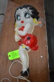 Vintage Betty Boop Lighted Plastic Wall Decor