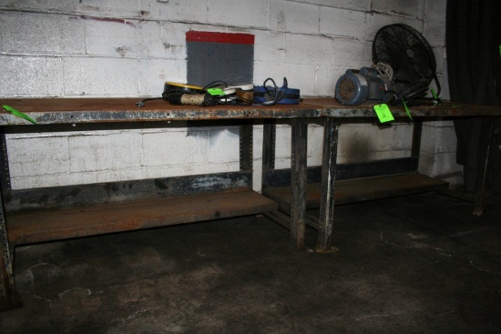 (2) Steel Work Benches w/ Undershelves