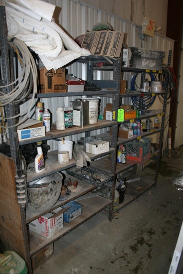 (2) Steel Shelving Units w/ Contents