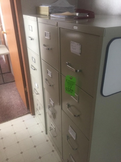 Lot: File Cabinets & Left Side Office Contents