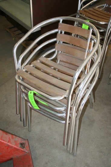Lot: (6) Metal/Wood Chairs