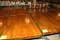 (4) 4-Top Pine Slab Pedestal Base Tables
