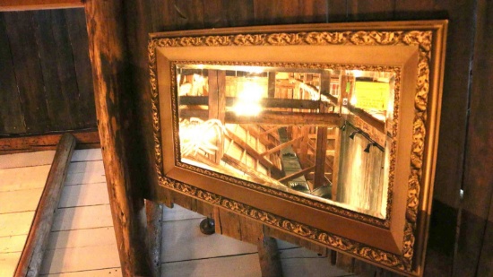 Antique Beveled Glass Mirror