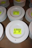 (24) White China Soup Plates