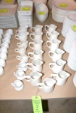 (21) White China/Pottery Pitchers & Creamers