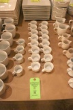 (88) White China/Pottery Cups & Saucers