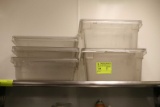 (5) Cambro Storage Containers