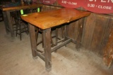 Custom Stretcher Base 4-Top Bar Table