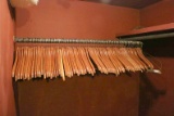 Lot: Coat Hangers And Rack