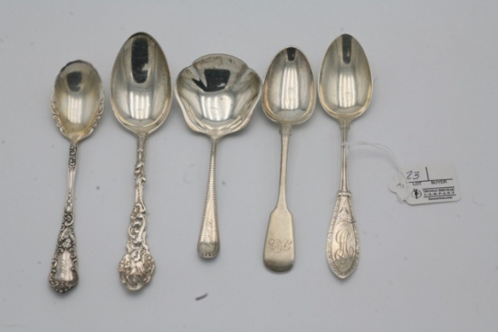 (5) Assorted Sterling Silver Spoons