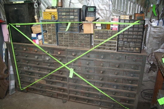 Lot: Hardware Cabinets w/ Contents