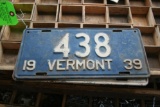 (4) VT License Plate # 438