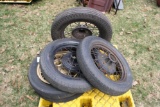 Lot: (5) Model A Wheels w/ Tires