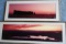 (2) Large Panoramic Lake Sunset Framed Photographs