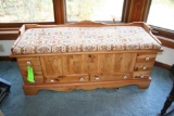 Wood Bench Blanket Chest