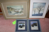 Lot: (4) Prints