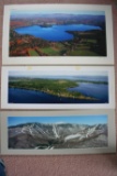 (3) Panoramic, Aerial Lake Photographs by Robert Lyons