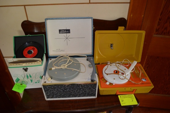 Lot: (2) Vintage Children's Turntables