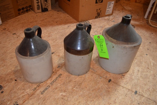 Lot: (3) Stoneware Jugs