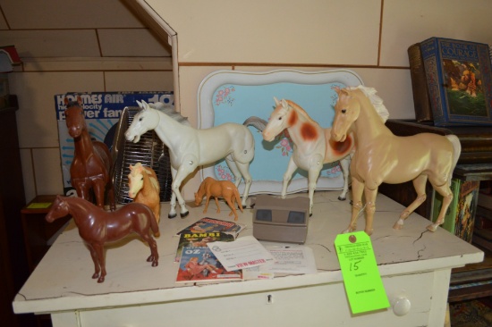 Lot: Plastic Children's Toy Horses