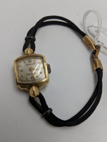 14K Yellow Gold Case Ladies' Wrist Watch