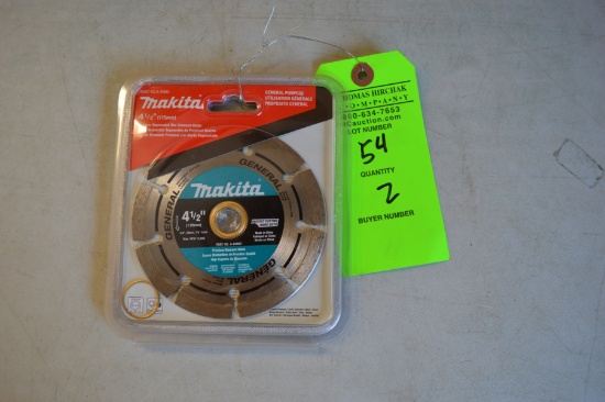 (2) Makita 4-1/2" Diamond Saw Blades