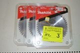 (3) Makita 165mm Carbide Saw Blades