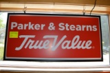 Lighted Parker & Stearns True Value Window Sign