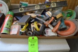 Lot: Lubricants; Saws; Clamps; Tape Measures