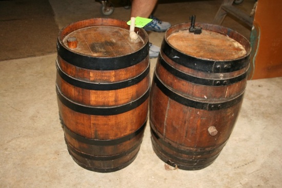 (2) Vintage Oak Kegs