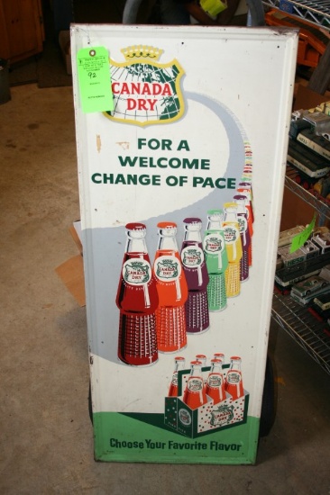 Rare Vintage Canada Dry Embossed Tin Sign