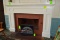 Fireplace Mantle w/ Electric Insert & Accessories