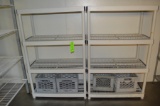 (2) Poly 4-Shelf Racks