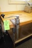 Butcher Block Baker's Table w/ Steel Under Shelf & Attached SS Equipment Stand
