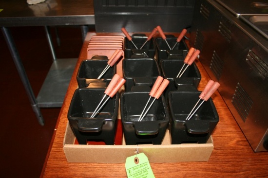 (8) Boska Mini Fondue Pots