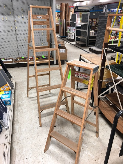 (2) Wood Step Ladders
