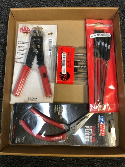 Pliers, Wire Stripper, Screw Extractor & Pick Set